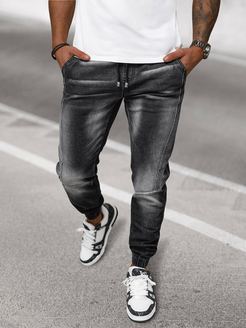 Férfi Nadrág Jogger Fekete OZONEE NB/MP0115N