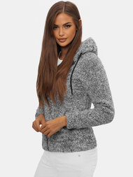 Női kapucnis pulóver Fekete OZONEE JS/HH010/1Z