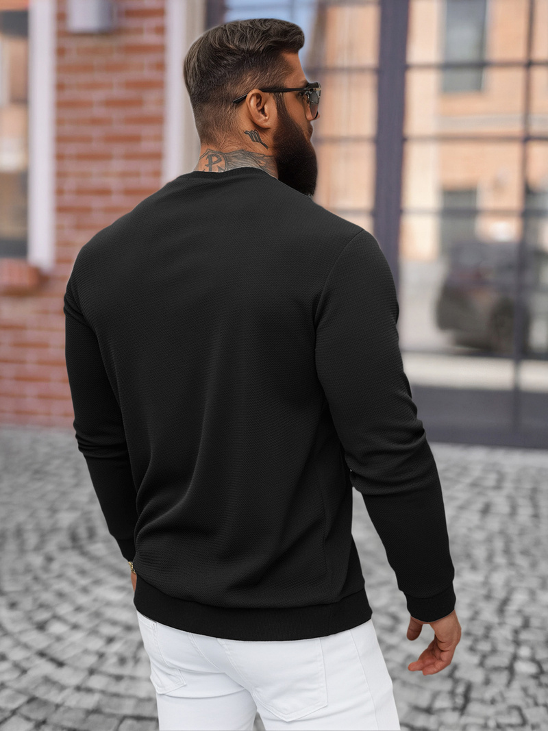 Férfi Pulóver Fekete OZONEE O/D7394Z