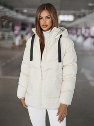 Női téli kabát ecru OZONEE JS/5M3251/281