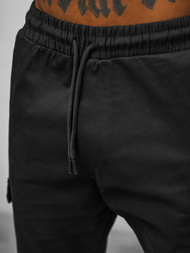 Férfi chino nadrág nadrág fekete OZONEE O/G3014Z