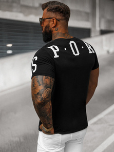 Férfi Póló Fekete OZONEE O/8T1260/3