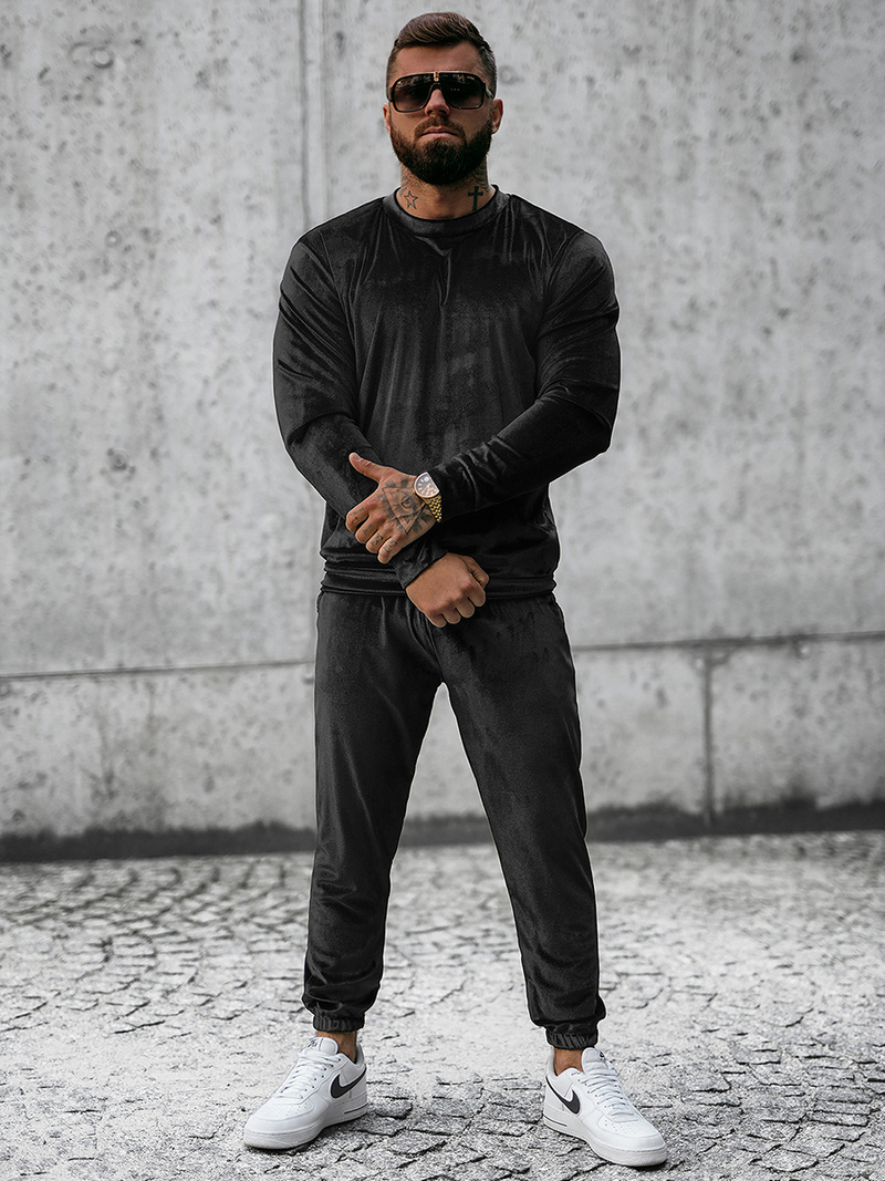 Férfi Melegítő Együttes Fekete OZONEE O/D7516