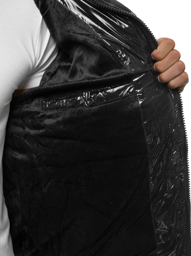 Férfi steppelt téli kabát szürke OZONEE N/6462