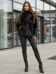 Női téli kabát fekete OZONEE JS/11Z8261Z