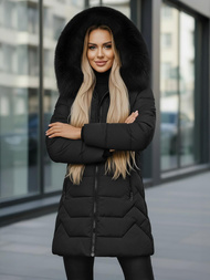 Női téli kabát fekete OZONEE JS/16M9121/392Z