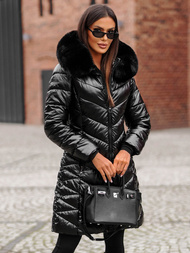 Női téli kabát fekete OZONEE JS/16M9100/392Z