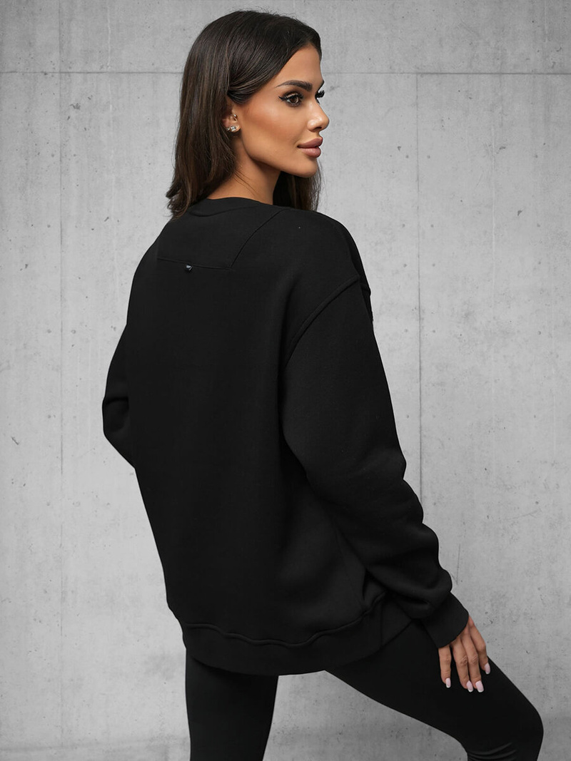 Pulóver fekete OZONEE O/SWE23055