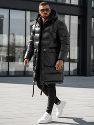 Férfi téli kabát fekete OZONEE O/M3205Z