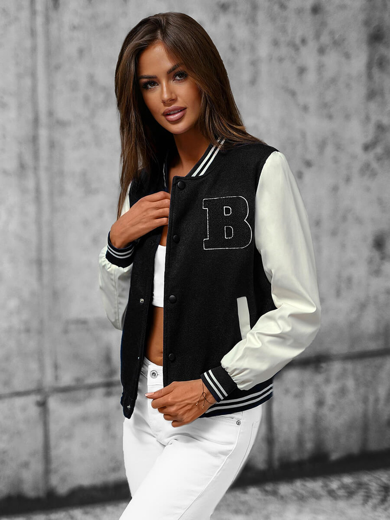 Női kabát fekete OZONEE JS/16M9067/392