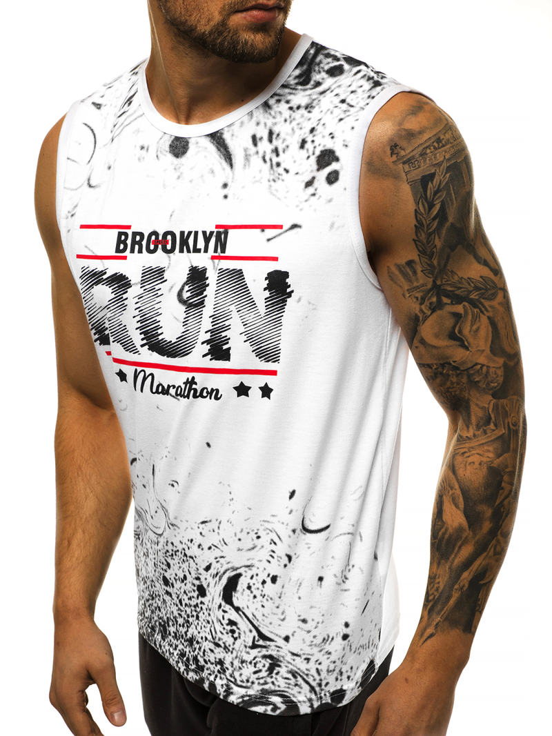 Férfi atléta Fehér OZONEE JS/KS2075