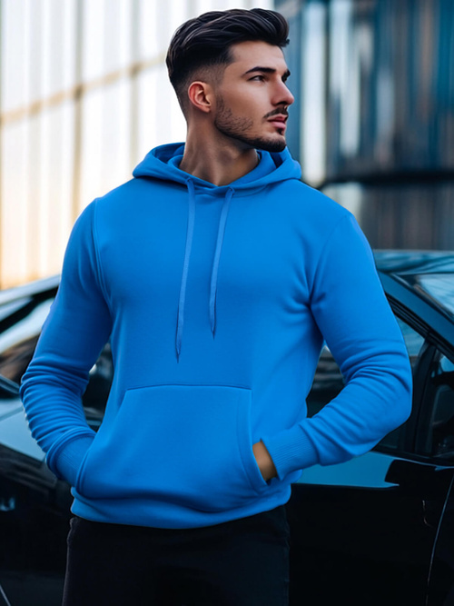 Férfi kapucnis pulóver Kék OZONEE JS/2009Z