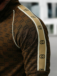 Férfi melegítő együttes sötét-bézs OZONEE O/FF5110AB