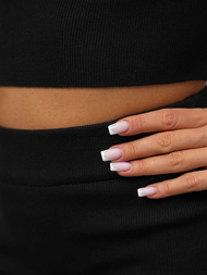 Női szett fekete - felső és szoknya OZONEE O/JK275