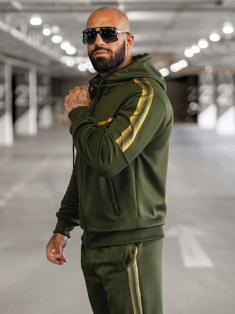 Férfi Szabadidő Együttes Zöld OZONEE JS/8C8117/29Z