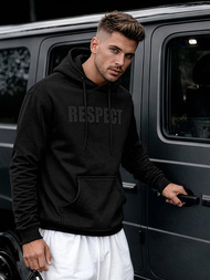 Férfi kapucnis felső fekete OZONEE JS/8B1968/3