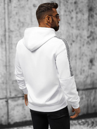 Férfi kapucnis pulóver fehér OZONEE JS/8B996/1