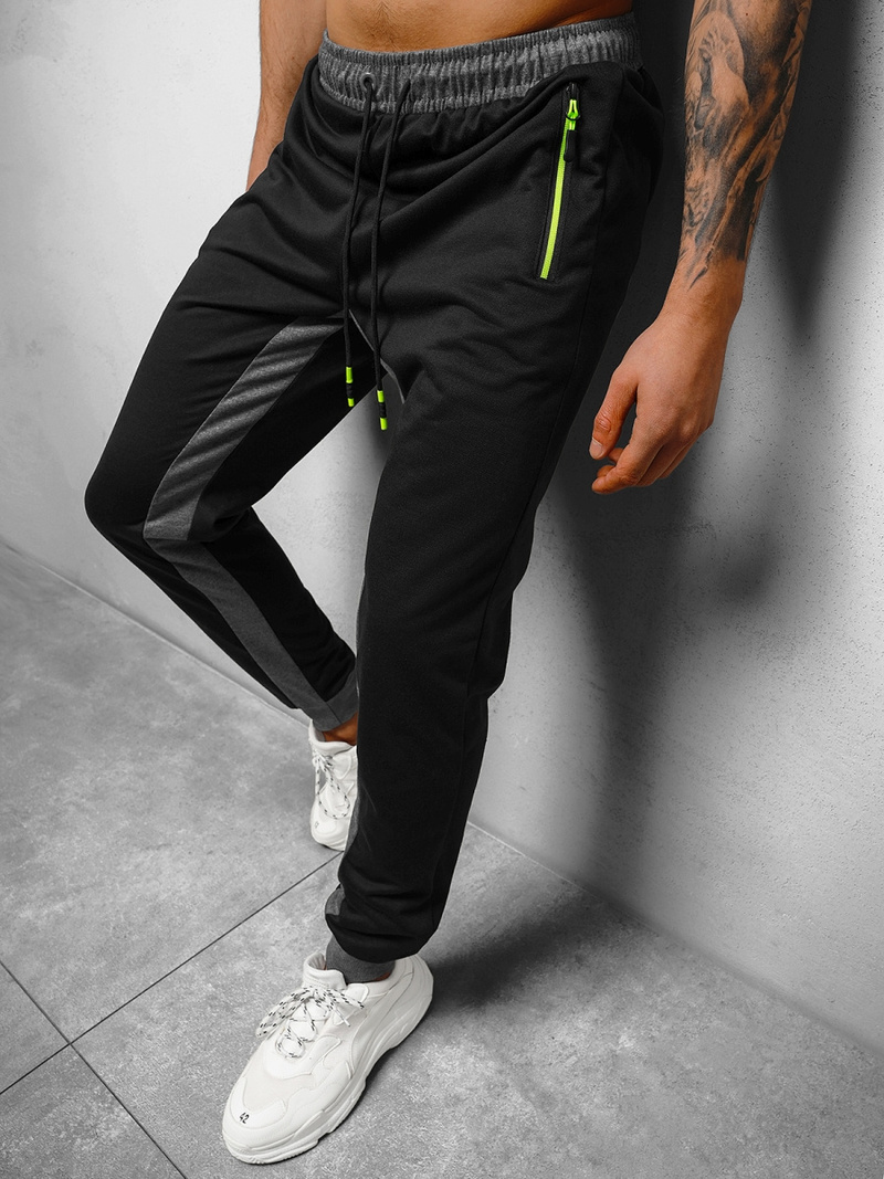 Férfi melegítő nadrág fekete OZONEE JS/68K10357