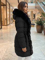 Női téli kabát fekete OZONEE JS/5M3158/392Z