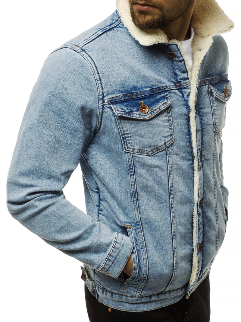 Férfi farmer dzseki világos-kék OZONEE BN/5940