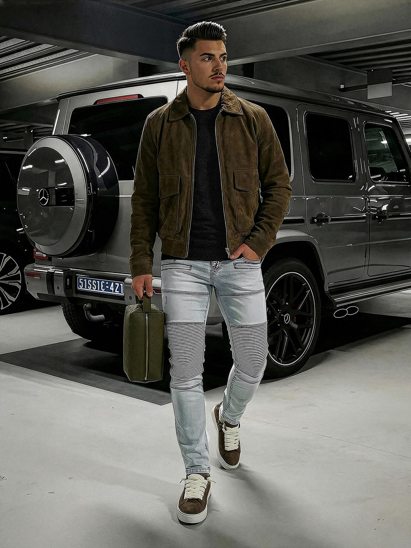 Férfi farmer nadrág Világos-Kék OZONEE O/EM8889Z