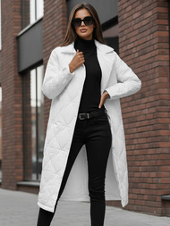 Női téli kabát fehér OZONEE JS/5M3177/281Z