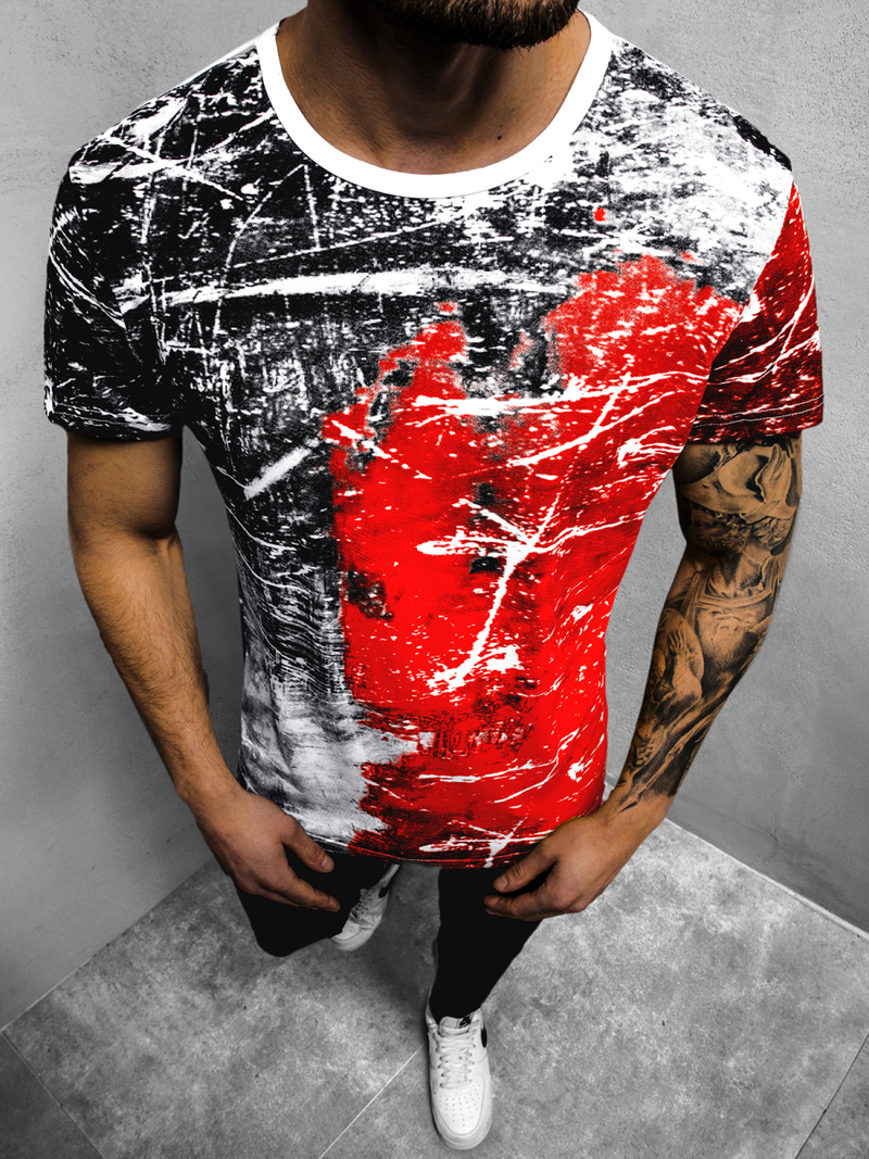 Férfi póló Piros OZONEE JS/SS10929Z