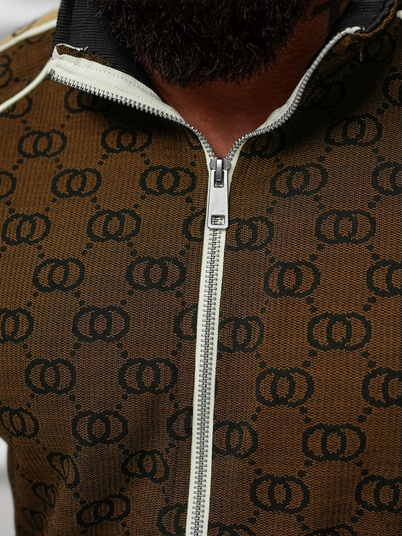 Férfi melegítő együttes sötét-bézs OZONEE O/FF5110AB