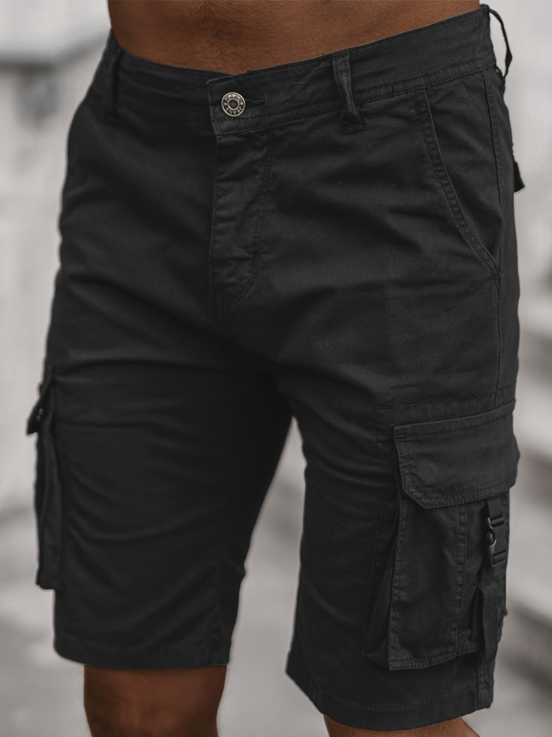 Férfi Chino Rövidnadrág Fekete OZONEE T/BB70009/1