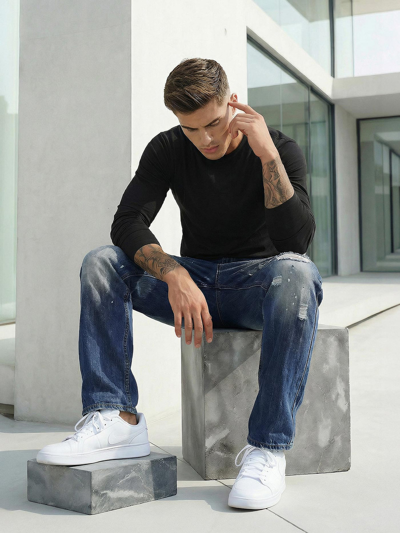 Férfi farmer nadrág kék OOZONEE O/KK2885Z