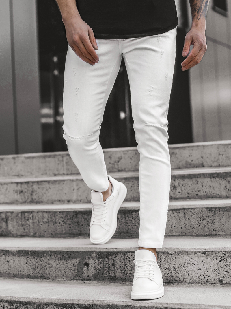 Férfi farmer nadrág Fehér OZONEE B/55118