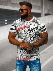 Férfi Póló Fehér OZONEE O/T137/1