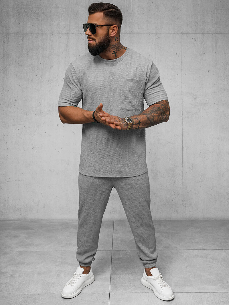 Férfi Póló Szürke OZONEE O/Y960T