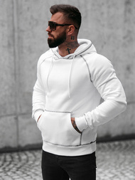 Férfi Kapucnis Pulóver Fehér OZONEE O/8B152/1