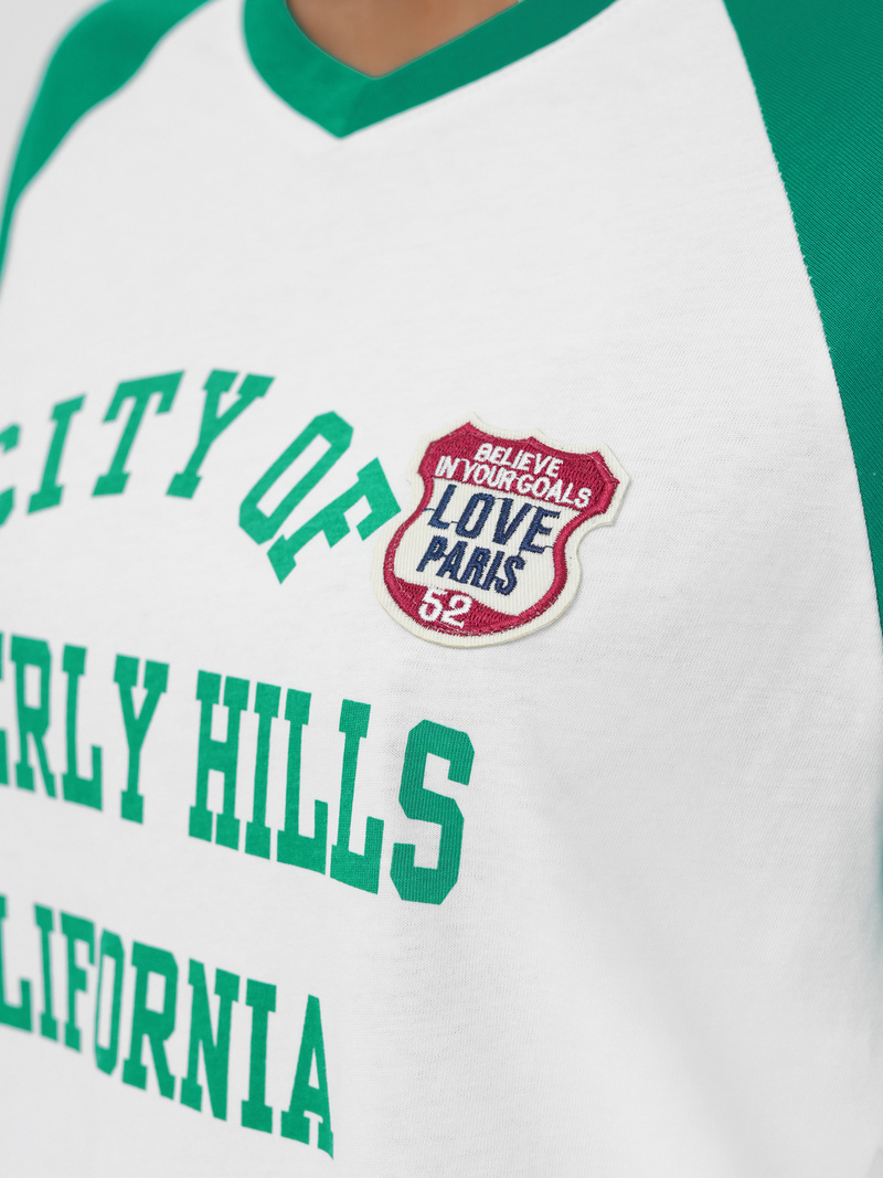 Női Polo Fehér-Zöld OZONEE JS/R62493