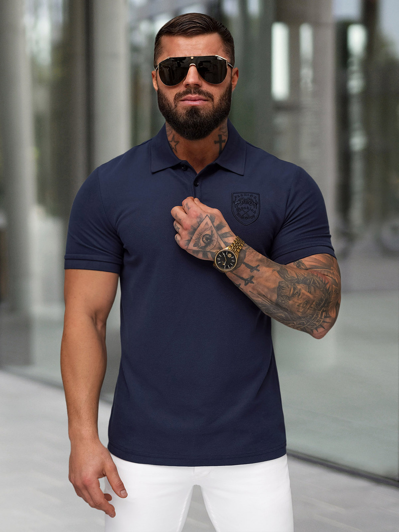 Férfi galléros póló gránát OZONEE NB/MT3142