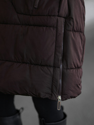 Női téli kabát csokoládé OZONEE JS/16M9302/158