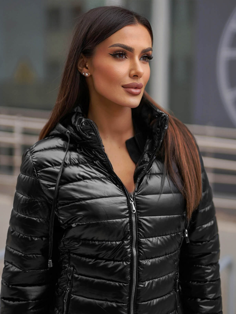 Női kabát fekete OZONEE JS/16M9106/392