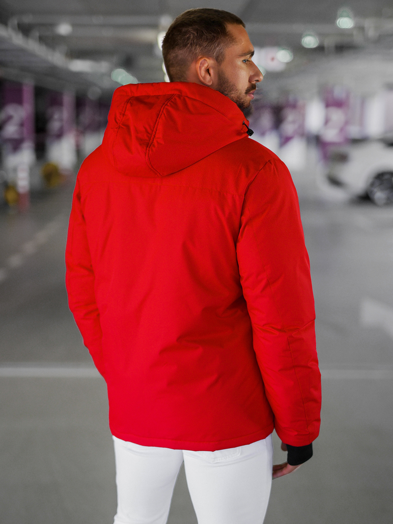 Férfi Steppelt Kabát Piros OZONEE JS/91M9901/270