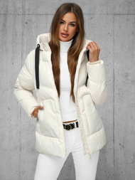 Női téli kabát ecru OZONEE JS/5M3251/281Z