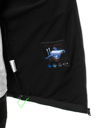 Férfi kapucnis softshell kabát fekete-zöld OZONEE GE/12263Z