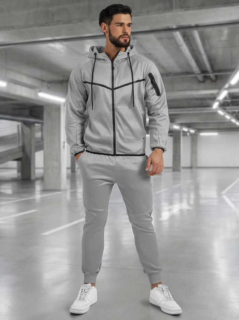 Férfi melegítő együttes szürke OZONEE JS/8C1966/2