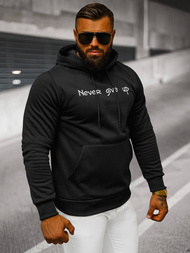 Férfi kapucnis felső fekete OZONEE JS/27B6512/3