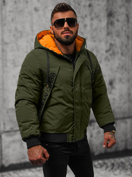 Férfi Steppelt Kabát Zöld OZONEE JS/27M8100