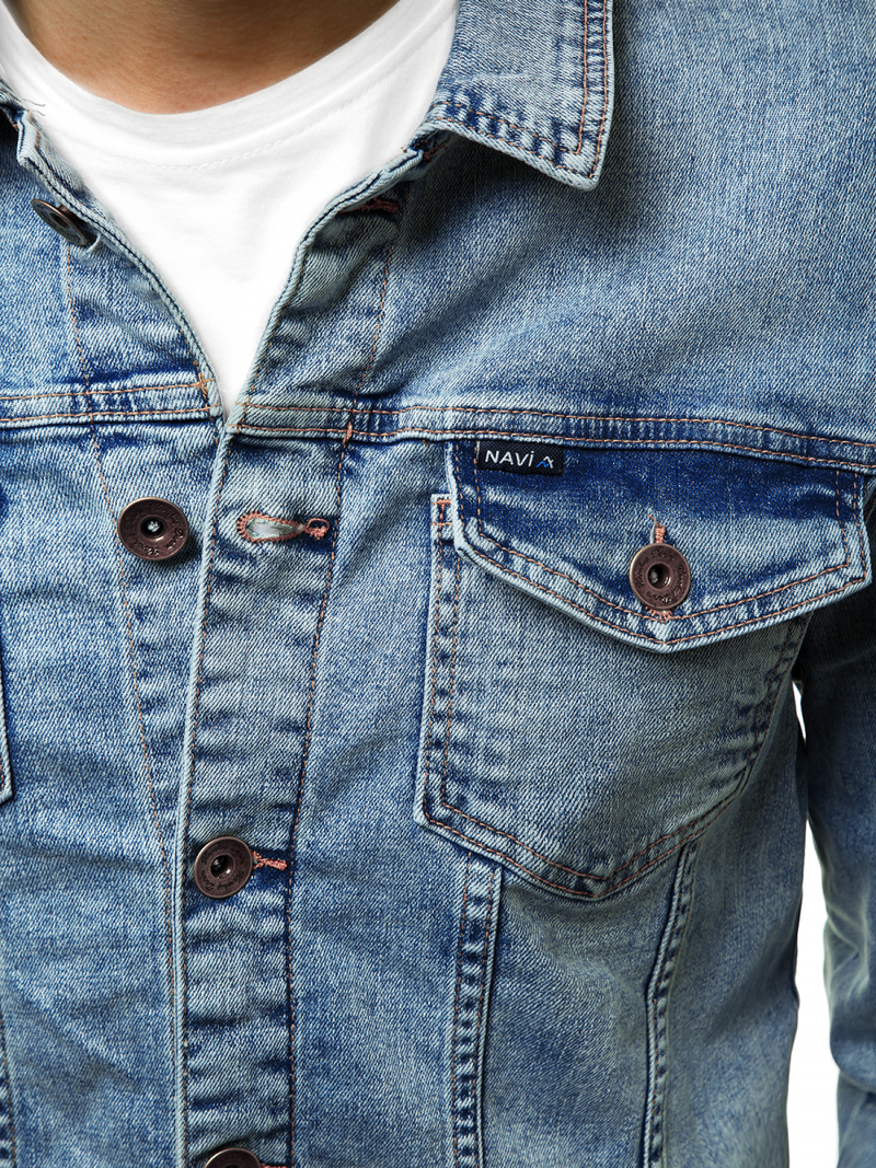 Férfi farmer dzseki világos-kék OZONEE BN/6075