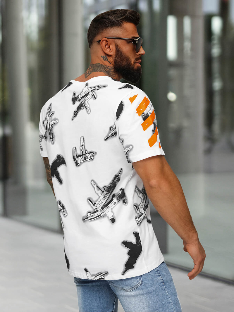 Férfi Póló Fehér OZONEE O/MPO3471