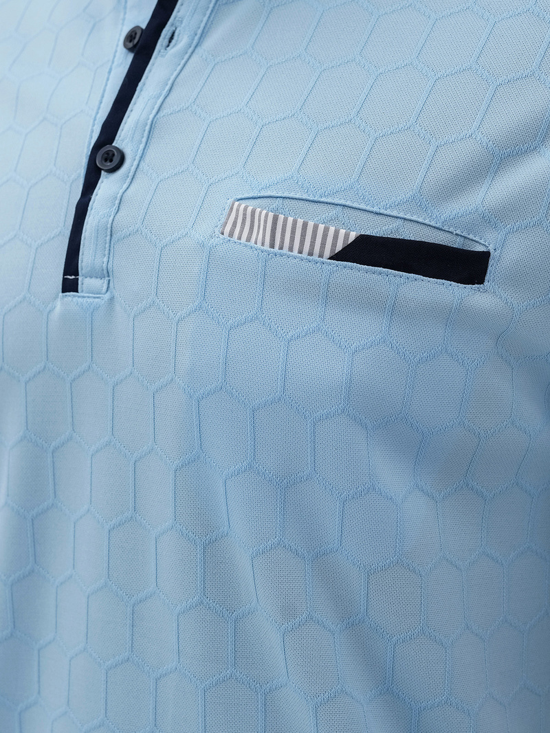 Férfi galléros póló kék OZONEE O/QQ923