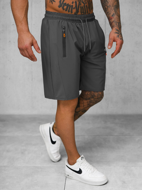 Férfi sport rövidnadrág grafit OZONEE JS/12K1803/5
