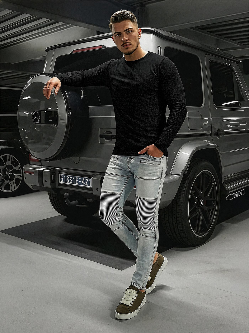 Férfi farmer nadrág Világos-Kék OZONEE O/EM8889Z