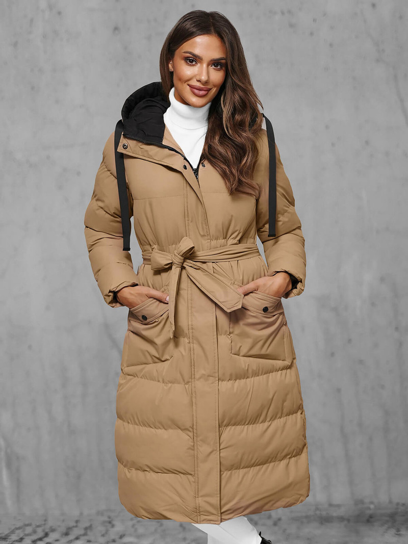 Női téli kabát camel OZONEE JS/5M3178/84